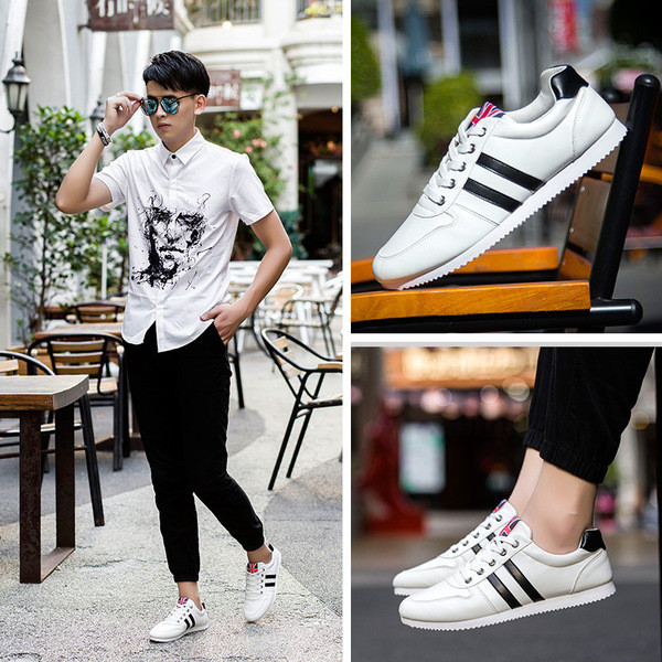 Περιστασιακά πάνινα ανδρικά  παπούτσια  με πολύ άνετη επίπεδη σόλα - 2 χρώματα