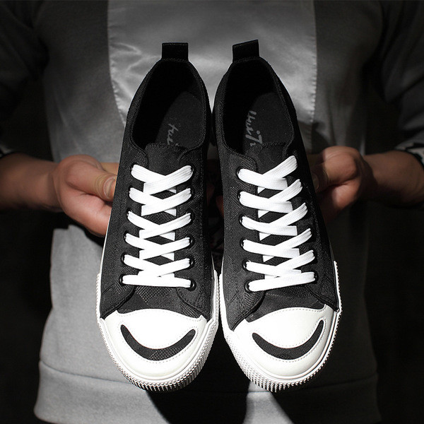 Casual αντρικά παπουτσιά σε μαύρα και καμουφλάζ χρώματα