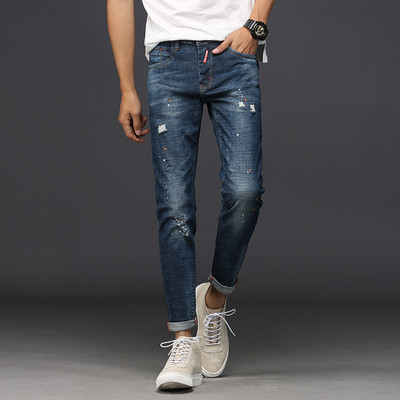 Τρέχον μοντέλο παντελόνι τζιν παντελόνι μοντέλο λεπτή εφαρμογή