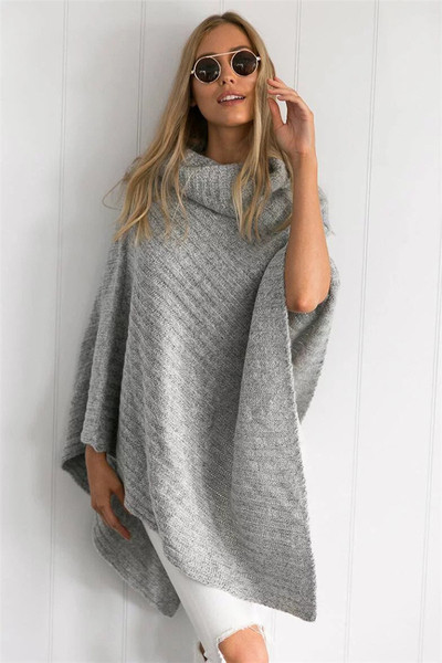  Α-συμμετρική γυναικεία μάλλινη ζακέτα σε δύο διαφορετικά χρώματα