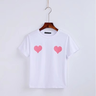 Γυναικεία καθημερινή μπλούζα με κοντό μανίκι και πολύ ενδιαφέρουσα εφαρμογή