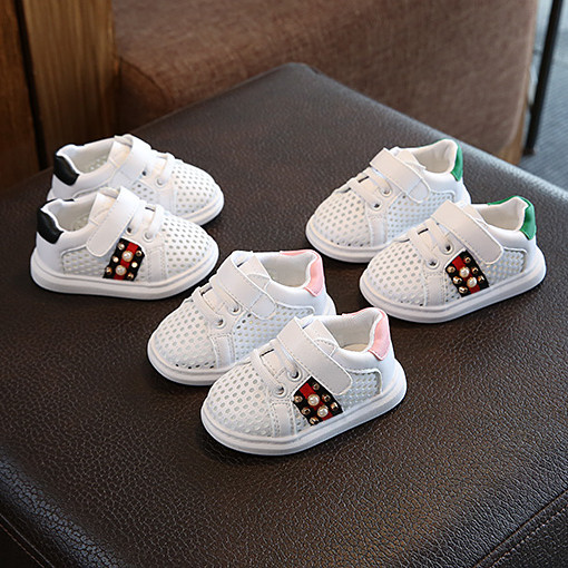 Παιδικά πάνινα παπούτσια για κορίτσια και αγόρια με διακοσμητικό πλέγμα