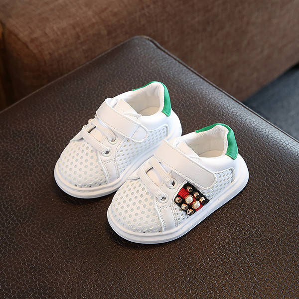 Παιδικά πάνινα παπούτσια για κορίτσια και αγόρια με διακοσμητικό πλέγμα