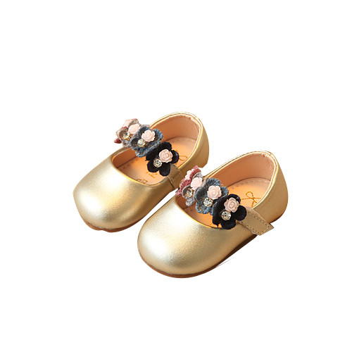 Όμορφα παιδικά μοκασίνια για κορίτσια με  λουράκια βελκρό και διακόσμηση λουλουδιών