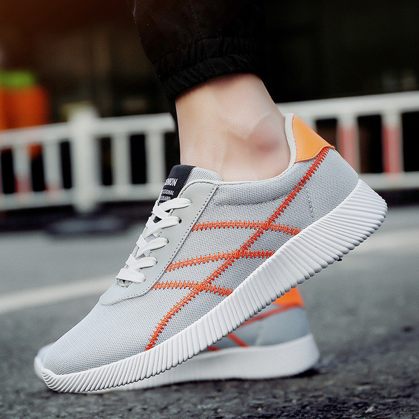 Ανδρικά αναπνεύσιμα πολύ άνετα casual πάνινα παπούτσια με κορδόνια και επίπεδη σόλα - 3 χρώματα