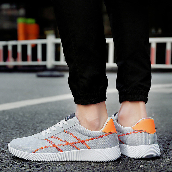 Ανδρικά αναπνεύσιμα πολύ άνετα casual πάνινα παπούτσια με κορδόνια και επίπεδη σόλα - 3 χρώματα