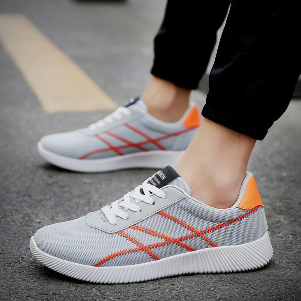 Ανδρικά αναπνεύσιμα πολύ άνετα casual πάνινα παπούτσια με κορδόνια και επίπεδη σόλα - 3 χρώματα