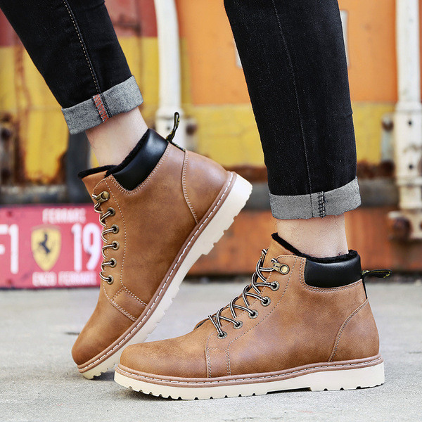 Casual ζεστές ανδρικές χειμωνιάτικες μπότες  με χοντρά πέλματα - 2 μοντέλα