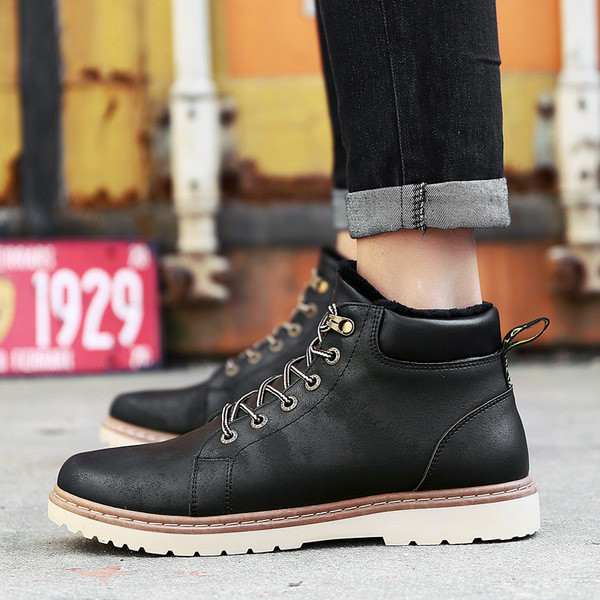 Casual ζεστές ανδρικές χειμωνιάτικες μπότες  με χοντρά πέλματα - 2 μοντέλα