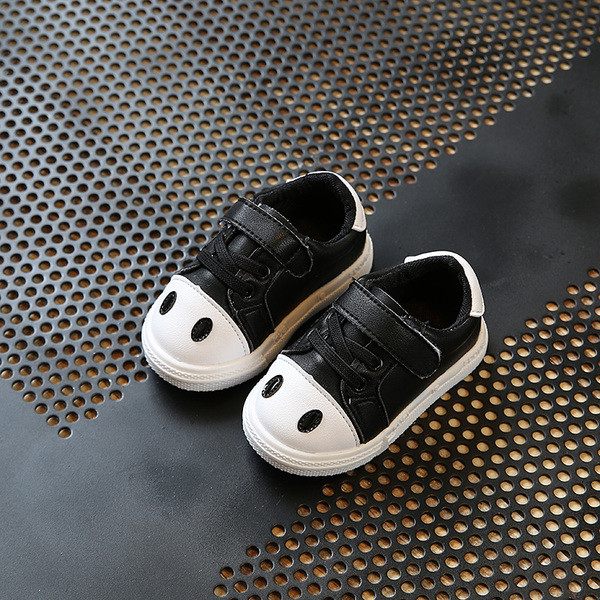 Περιστασιακά παιδικά πάνινα παπούτσια για αγόρια και κορίτσια σε μαύρο και άσπρο