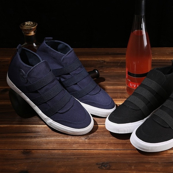 Πολύ άνετα ψηλά πάνινα ανδρικά  παπούτσια  με ελαστική στερέωση - 2 μοντέλα