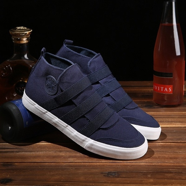 Πολύ άνετα ψηλά πάνινα ανδρικά  παπούτσια  με ελαστική στερέωση - 2 μοντέλα