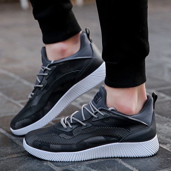 Ежедневни мъжки кецове с равна,много удобна подметка и връзки - 3 цвята