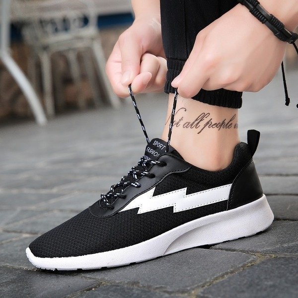 Мъжки много удобни ежедневни маратонки с връзки и дишаща материя - 2 модела