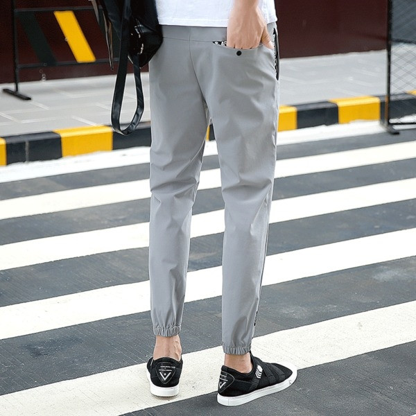 Αθλητικά κομψά αντρικά παντελόνια τύπου Slip σε τρία χρώματα