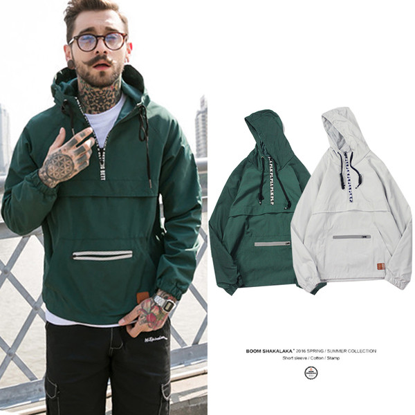 Ανδρικό φούτερ με τσέπες και κουκούλα σε τρία χρώματα