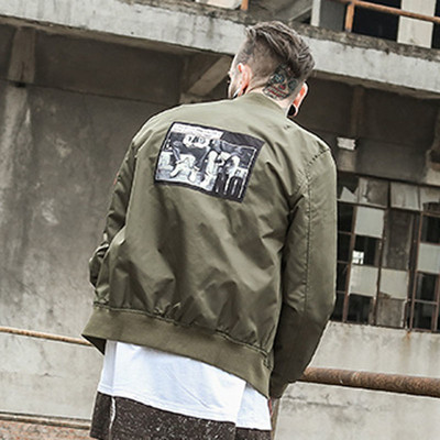 Κομψό ανδρικό φούτερ σε πράσινο και μαύρο χρώμα