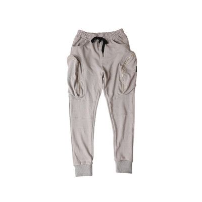 Ανδρικά αθλητικά παντελόνια με τσέπες σε γκρι και μαύρο χρώμα