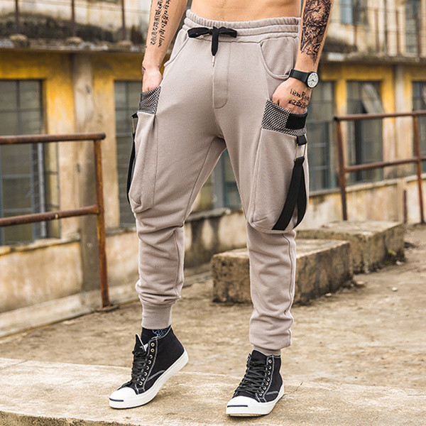 Αθλητικά κομψά αντρικά παντελόνια με τσέπες