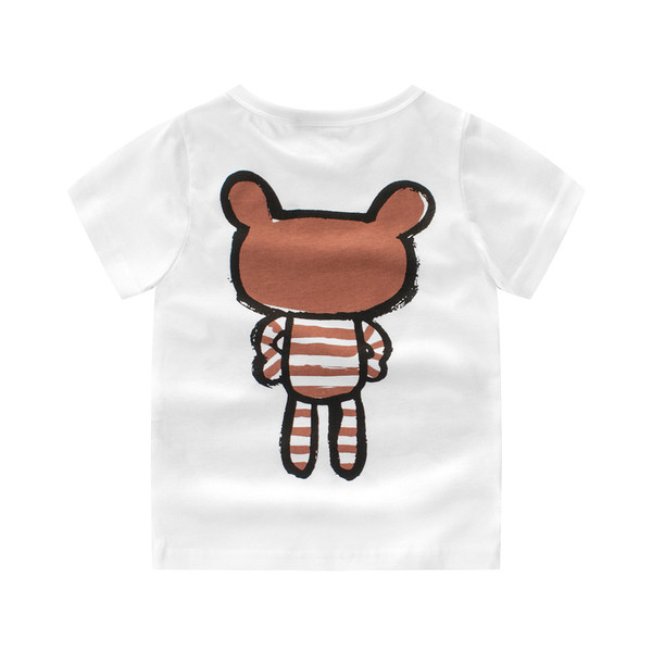 Детска тениска за момчета в бял цвял с изображение