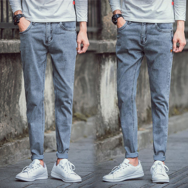 Αντρικά παντελόνια denim με τσέπη 7/8 , μοντέλο slim fit