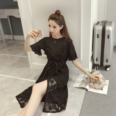 Γυναικείο φορέμα με δαντέλα σε τέσσερα χρώματα