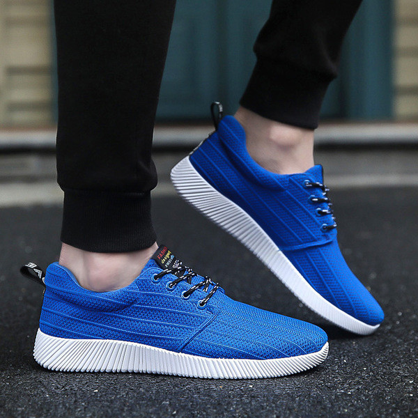 Αναπνεύσιμα ανδρικά αθλητικά παπούτσια casual ανδρών με γραβάτες και μια πολύ άνετη, επίπεδη σόλα