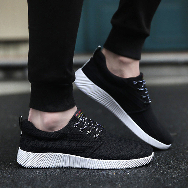 Αναπνεύσιμα ανδρικά αθλητικά παπούτσια casual ανδρών με γραβάτες και μια πολύ άνετη, επίπεδη σόλα