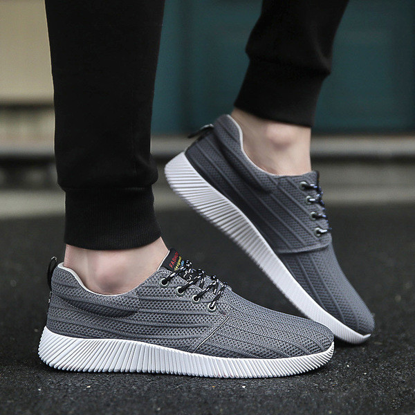 Αναπνεύσιμα ανδρικά αθλητικά παπούτσια casual ανδρών με γραβάτες και μια πολύ άνετη, επίπεδη σόλα