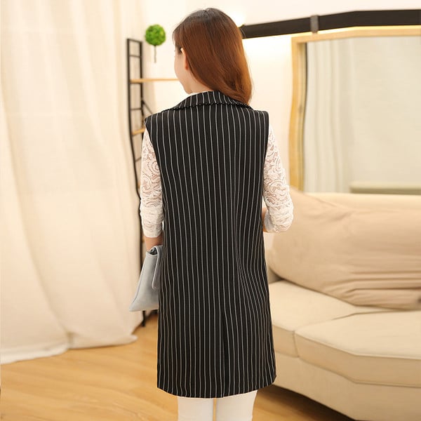 Κομψό, μακρύ  γυναικείο σακάκι σε δύο χρώματα