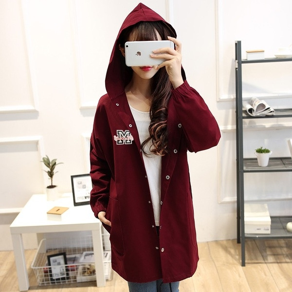 Σπορ-κομψό μακρύ παλτό σε πολλά χρώματα και κουκούλα