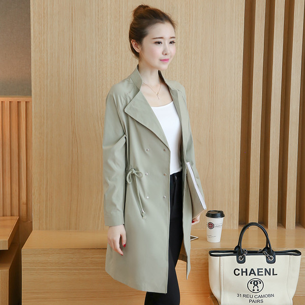 Γυναικείο  λεπτό και μακρύ παλτό σε τέσσερα χρώματα και με κορδόνια