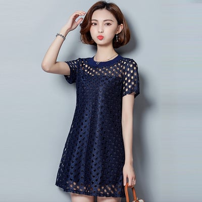 Γυναικείο φόρεμα σε μαύρο και σκούρο μπλε χρώμα