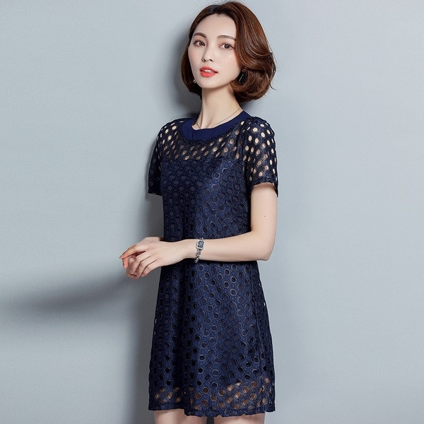 Γυναικείο φόρεμα σε μαύρο και σκούρο μπλε χρώμα