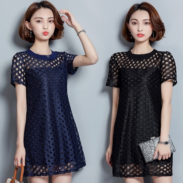 Γυναικείο φόρεμα σε μαύρο και σκούρο μπλε χρώμα