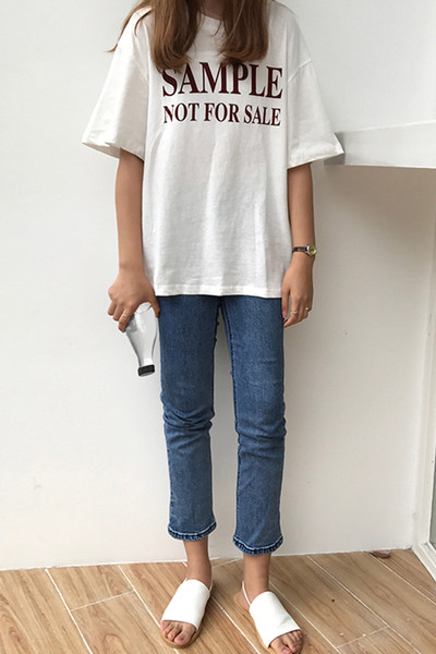 Γυναικεία casual μπλούζα με 3/4 μανίκια και επιγραφή