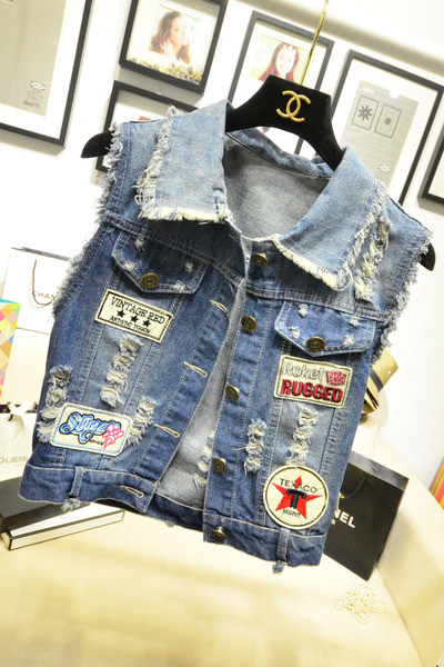 Μοντέρνο γιλέκο με φερμουάρ -τυπωμένο