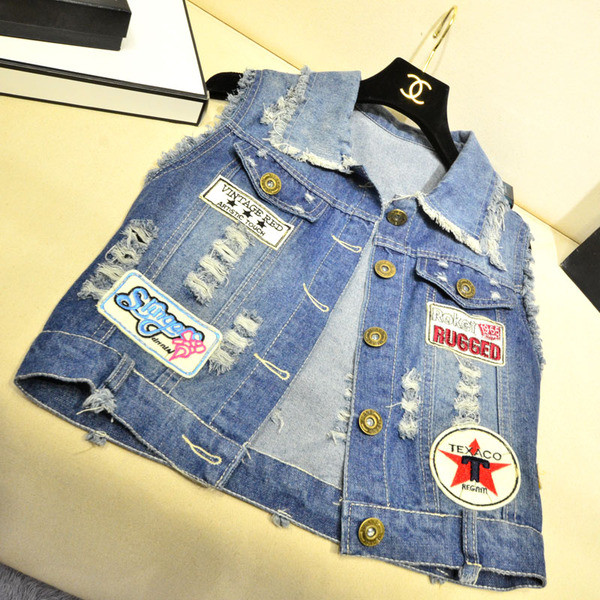 Μοντέρνο γιλέκο με φερμουάρ -τυπωμένο