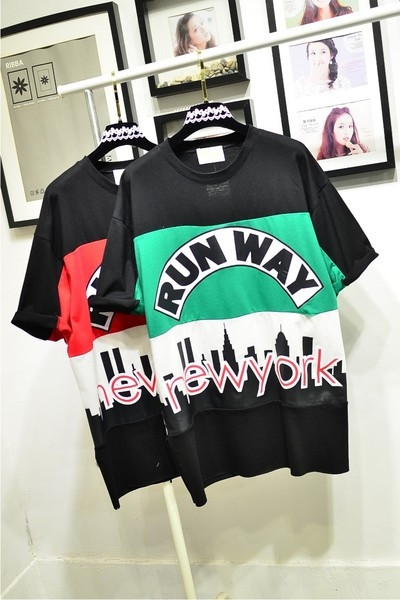 Wide Ladies Μπλούζα με επιγραφές και εικόνες σε δύο χρώματα