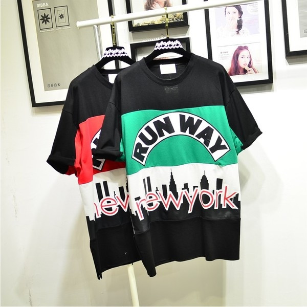 Wide Ladies Μπλούζα με επιγραφές και εικόνες σε δύο χρώματα