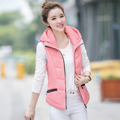 Γυναικείο ζεστό γιλέκο με κουκούλα σε πολλά χρώματα