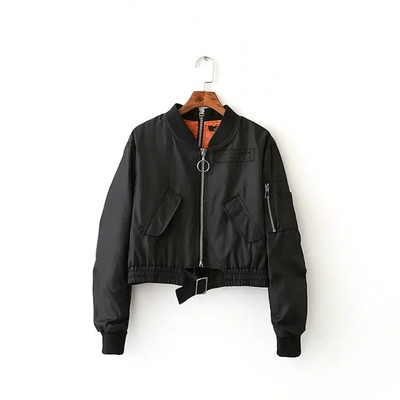 Μοντέρνο γυναικείο μπουφάν με διακοσμητικό φερμουάρ σε δύο διαφορετικά χρώματα