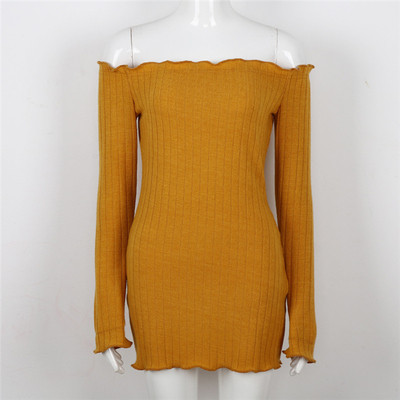 Γυναικείο καθημερινό φόρεμα σε γυμνούς ώμους σε τέσσερα διαφορετικά χρώματα