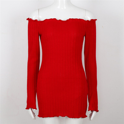 Γυναικείο καθημερινό φόρεμα σε γυμνούς ώμους σε τέσσερα διαφορετικά χρώματα