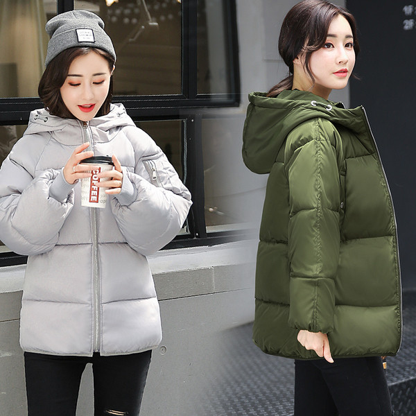 Πολύ παχιά γυναικεία μπουφάν  με κουκούλα σε τέσσερα χρώματα