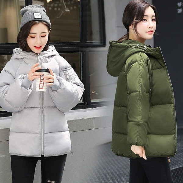 Πολύ παχιά γυναικεία μπουφάν  με κουκούλα σε τέσσερα χρώματα