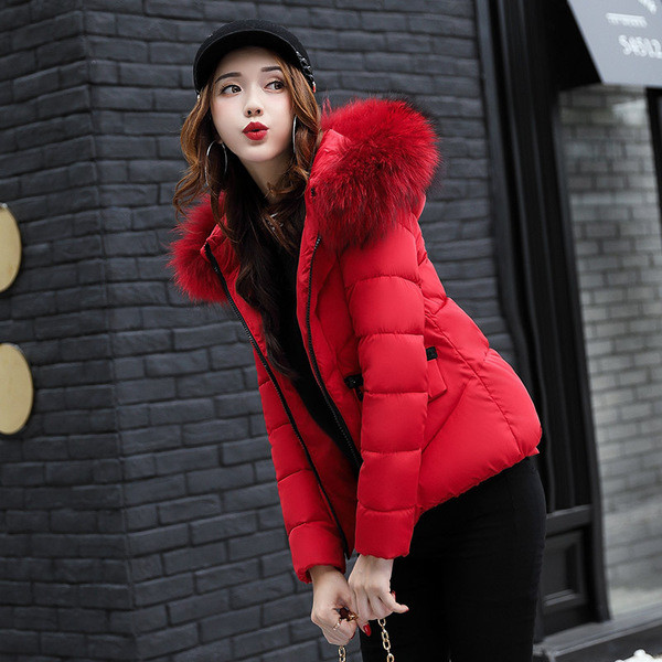 Ζεστό χειμωνιάτικο  μπουφάν με κουκούλα και γούνα σε πολλά χρώματα