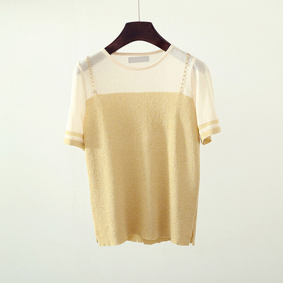 Κομψή γυναικεία μπλούζα σε λαμπερό χρώμα σε τρία χρώματα