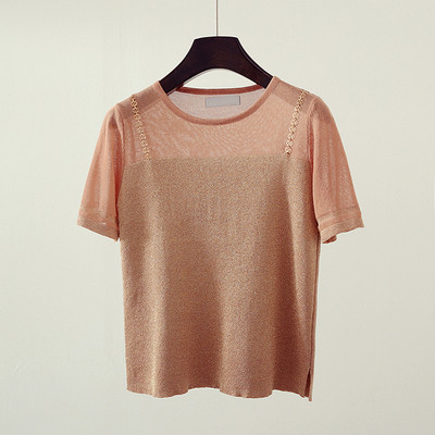 Κομψή γυναικεία μπλούζα σε λαμπερό χρώμα σε τρία χρώματα