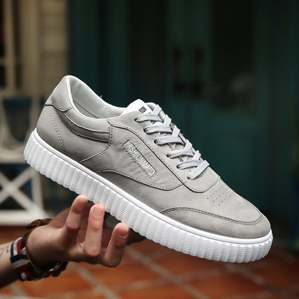 Κομψά ανδρικά πάνινα παπούτσια σε καφέ, γκρι και μαύρο χρώμα